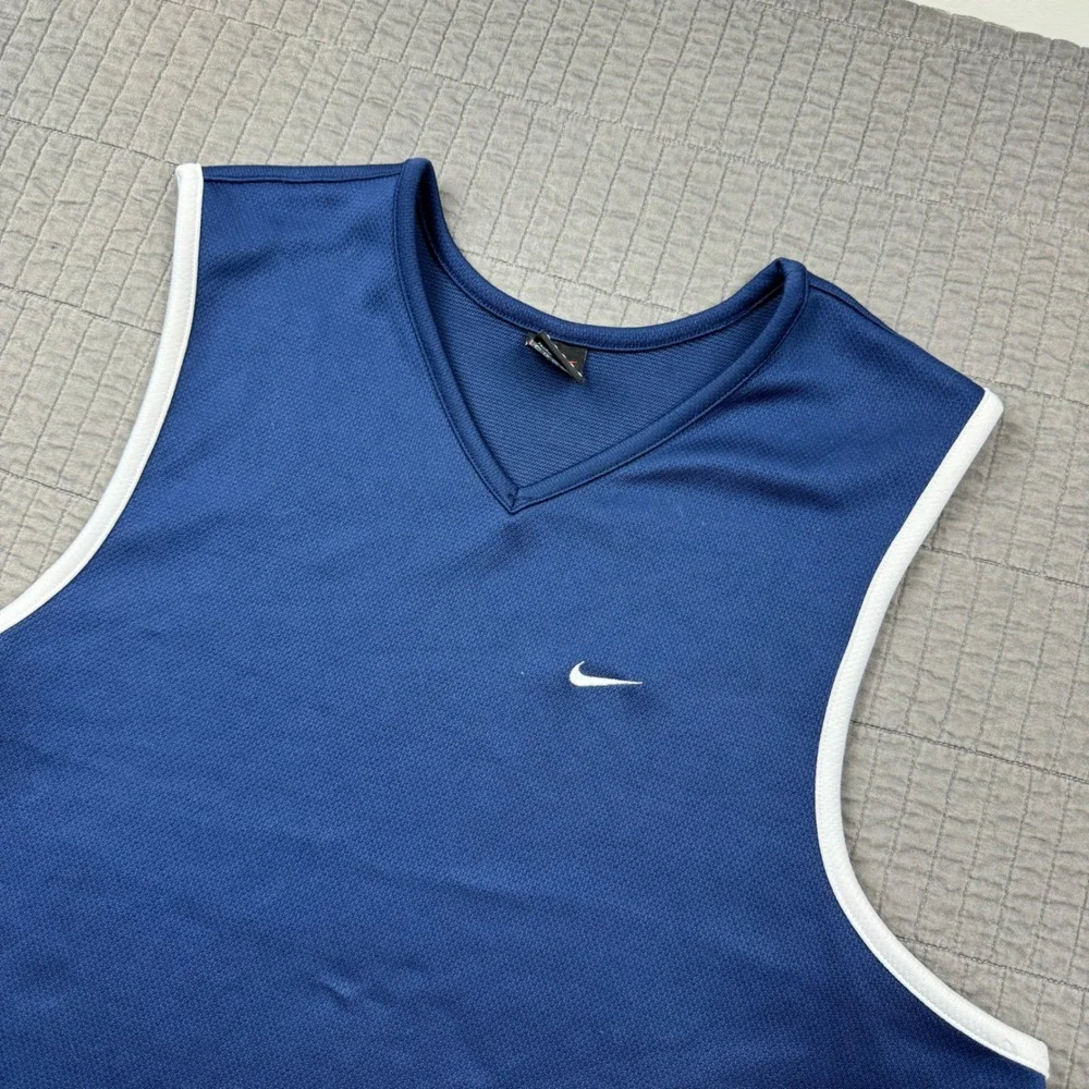 Vintage Nike Alpha Project Basketball Jersey Mens XXL Navy Blue Mesh Tank Top